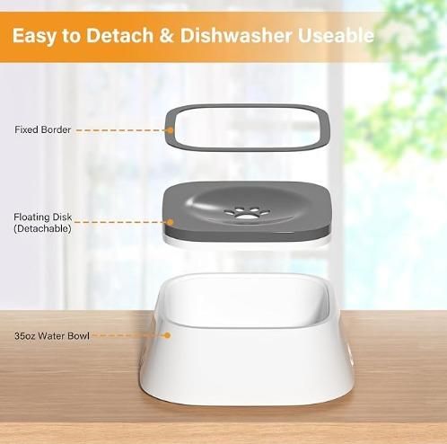 Anti-overflow pet bowl